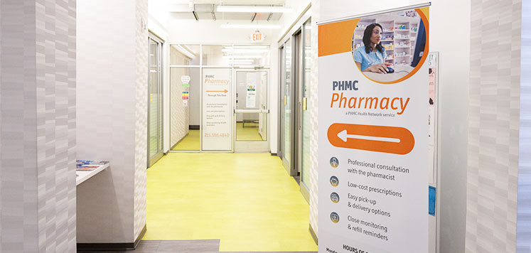 PHMC Pharmacy at Callowhill entry way