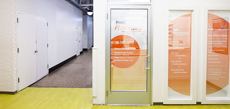 PHMC Pharmacy at Callowhill waiting room